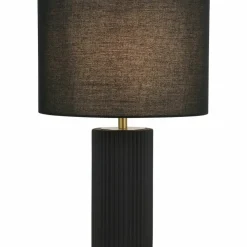 Sklep Kaja Elegancka lampka na szafkę nocną LP-787/1T CZARNA TOKIO | Kaja* Lampki Stołowe Z Abażurem|Nowoczesne Lampki Stołowe