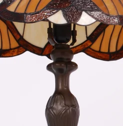 Sklep Kaja Elegancka lampka stołowa art deco K-G161122 WITRAŻ | Kaja Oświetlenie* Lampki Stołowe Retro