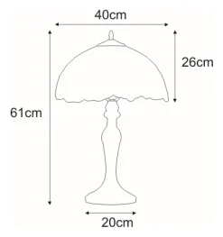 Sklep Kaja Elegancka lampka stołowa art deco K-G161122 WITRAŻ | Kaja Oświetlenie* Lampki Stołowe Retro