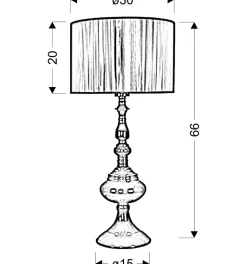 Sklep Kaja Elegancka lampka stołowa dark glamour 41-21338 GILLENIA | Kaja* Tradycyjne Lampki Stołowe
