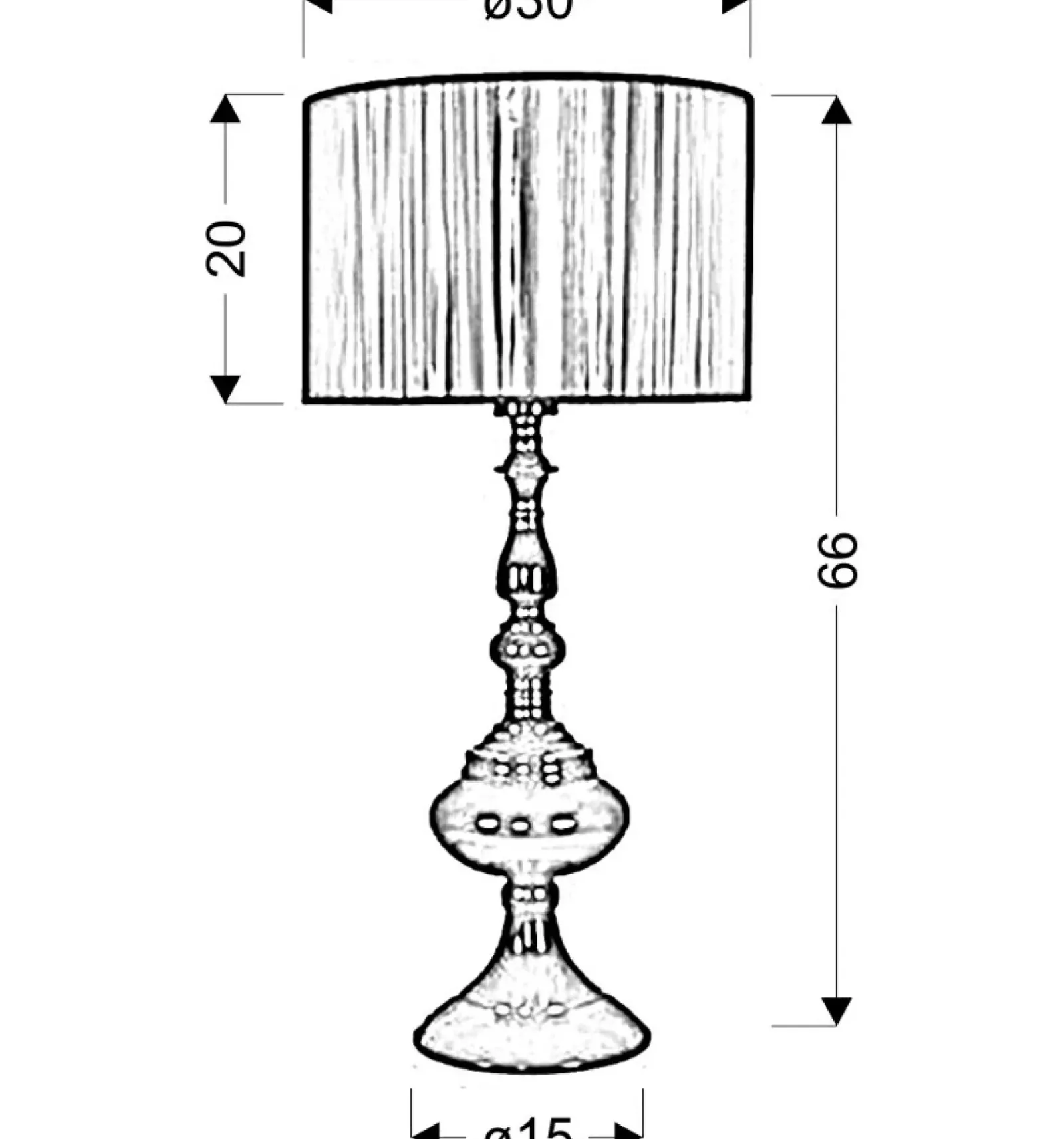 Sklep Kaja Elegancka lampka stołowa dark glamour 41-21338 GILLENIA | Kaja* Tradycyjne Lampki Stołowe