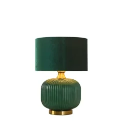 Sklep Kaja Elegancka lampka stołowa LP-1515/1T SMALL GREEN TAMIZA | Kaja* Lampki Stołowe Z Abażurem|Nowoczesne Lampki Stołowe