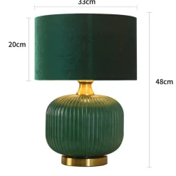 Sklep Kaja Elegancka lampka stołowa LP-1515/1T SMALL GREEN TAMIZA | Kaja* Lampki Stołowe Z Abażurem|Nowoczesne Lampki Stołowe