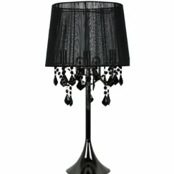 Sklep Kaja Elegancka lampka stołowa LP-5005/1T CZARNA MONA | Kaja Oświetlenie* Tradycyjne Lampki Stołowe