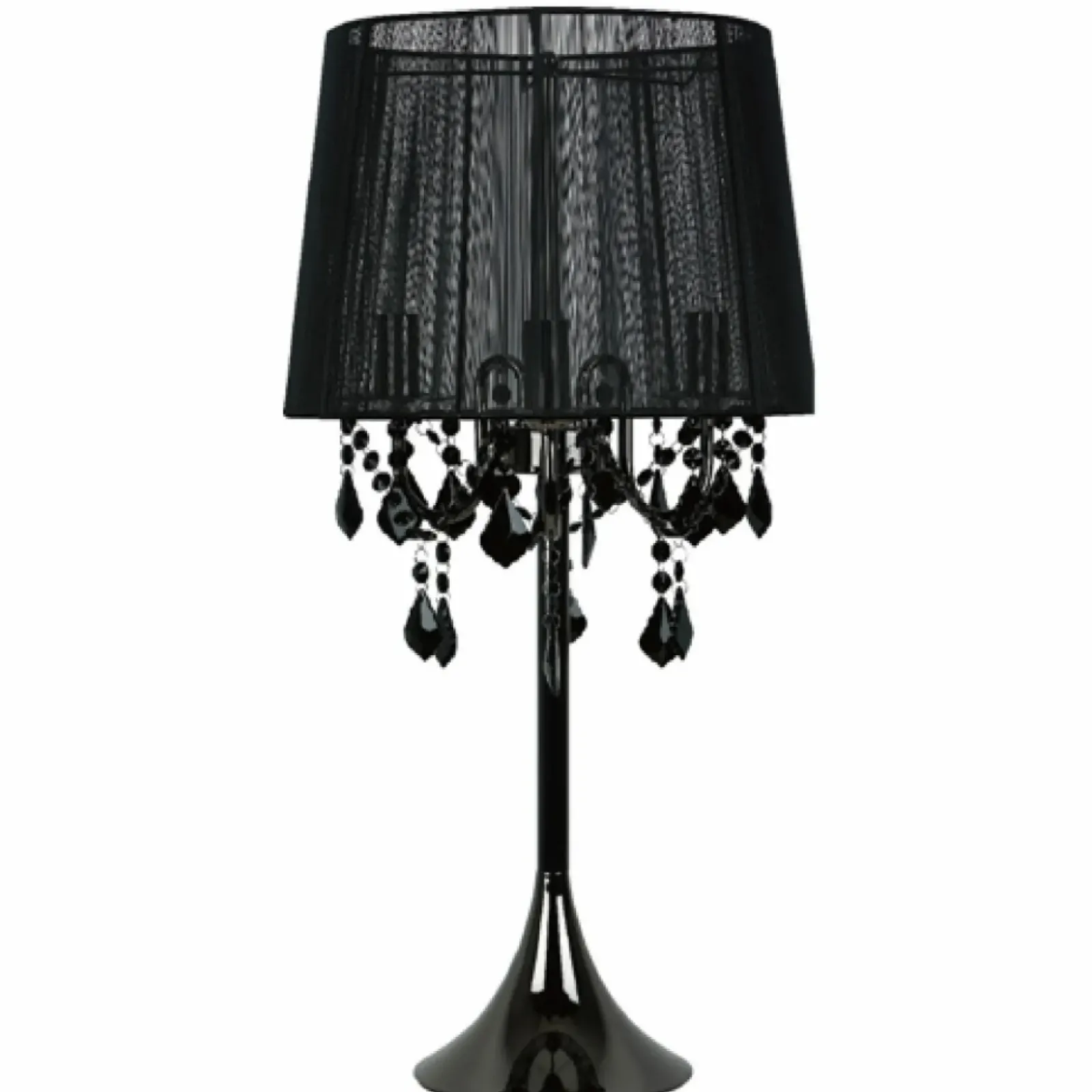 Sklep Kaja Elegancka lampka stołowa LP-5005/1T CZARNA MONA | Kaja Oświetlenie* Tradycyjne Lampki Stołowe