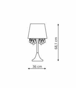 Sklep Kaja Elegancka lampka stołowa LP-5005/1T CZARNA MONA | Kaja Oświetlenie* Tradycyjne Lampki Stołowe