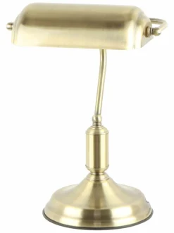 Sklep Kaja Elegancka lampka w stylu bankierskim ZM A2048-GLD z serii ROMA | Kaja* Nowoczesne Lampki Stołowe|Lampki Biurkowe