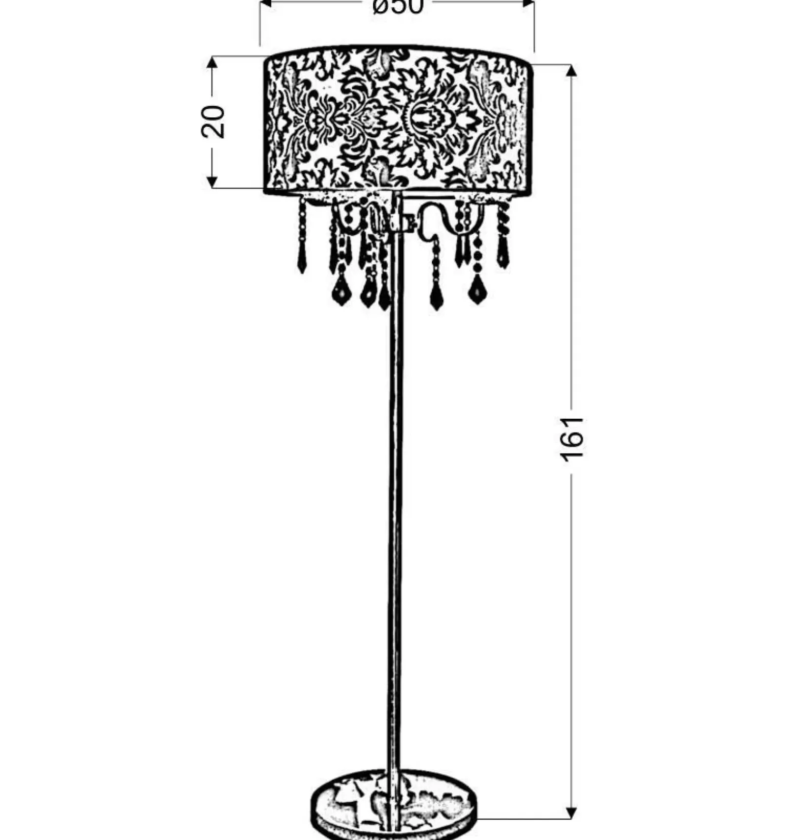 Sklep Kaja Elegancka, ponadczasowa lampa podłogowa 53-73945 SOTTILE | Kaja* Lampy Podłogowe Z Abażurem|Tradycyjne Lampy Podłogowe