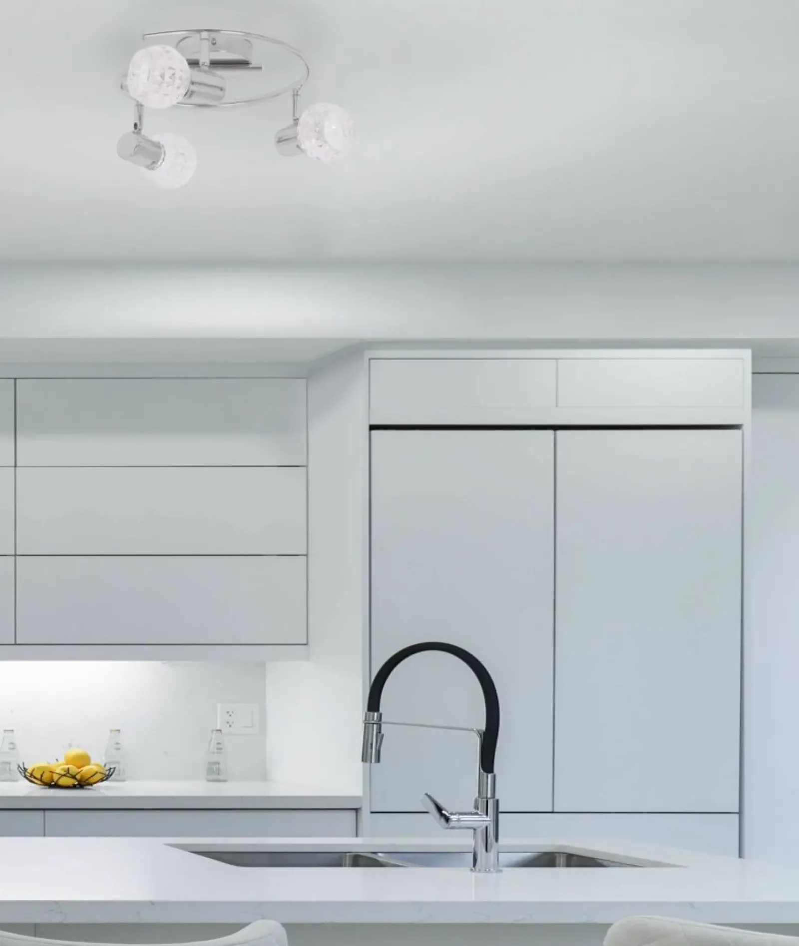 Sklep Kaja Elegancka, ponadczasowa lampa sufitowa K-C9590A/3 ALPINA | Kaja chrom Outlet
