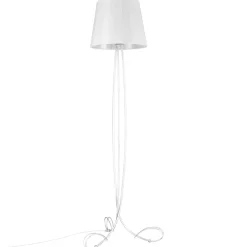 Sklep Kaja Elegancka, srebrna lampa podłogowa K-4074 IRMA | Kaja Oświetlenie* Lampy Podłogowe Z Abażurem|Tradycyjne Lampy Podłogowe