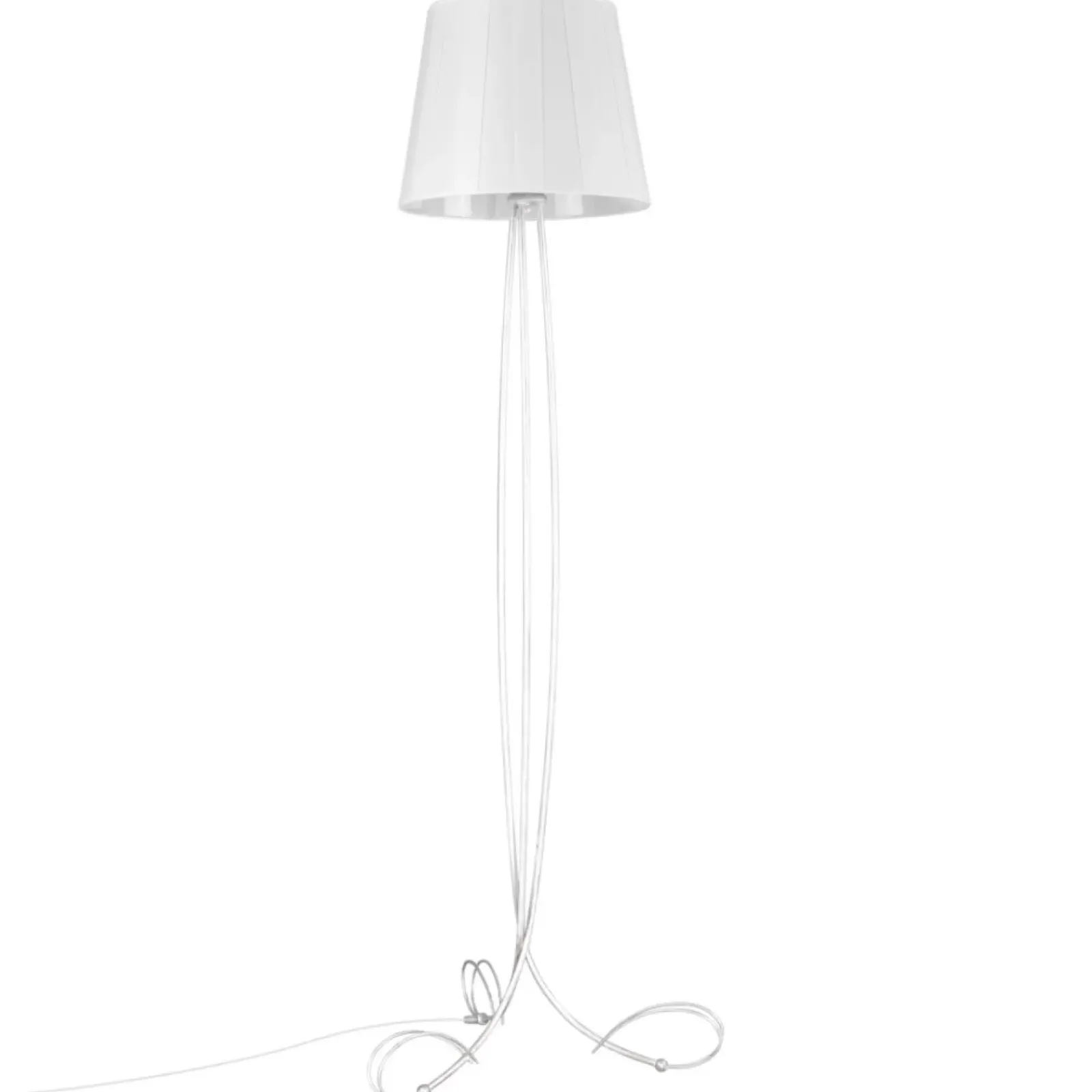 Sklep Kaja Elegancka, srebrna lampa podłogowa K-4074 IRMA | Kaja Oświetlenie* Lampy Podłogowe Z Abażurem|Tradycyjne Lampy Podłogowe