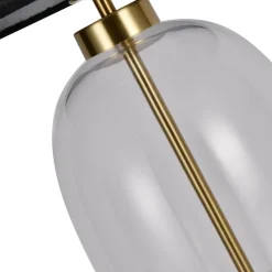 Sklep Kaja Elegancka, szklana lampka na szafkę nocną LP-919/1T TRANSP AMUR | Kaja* Lampki Stołowe Z Abażurem|Nowoczesne Lampki Stołowe