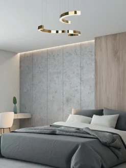 Sklep Kaja Elegancka, złota lampa LED ze ściemniaczem MX P0394D LOTUS | Kaja Flash Sale