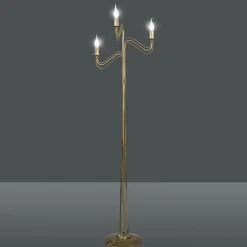 Sklep Kaja Elegancka złota lampa podłogowa typu świecznik 170/LP3 z serii TO* Tradycyjne Lampy Podłogowe