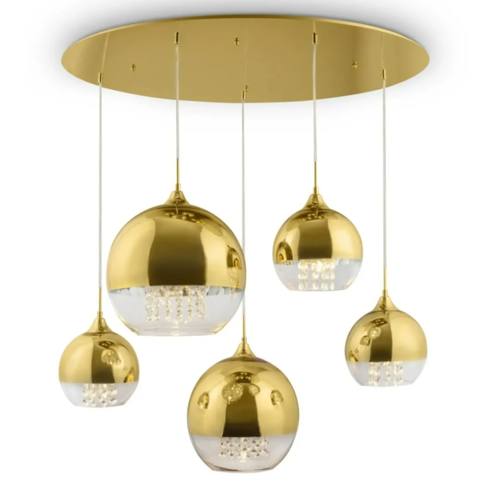 Sklep Kaja Elegancka, złota lampa z kulami P140-PL-170-5-G FERMI | Kaja złoty Online