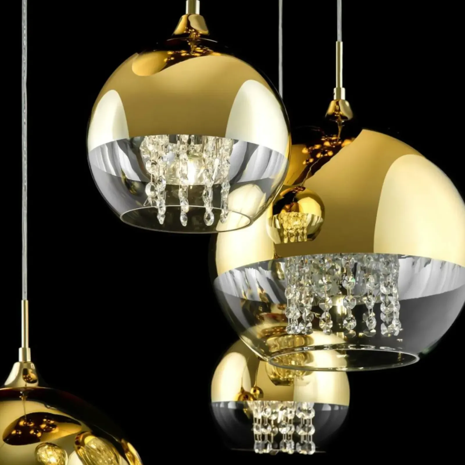 Sklep Kaja Elegancka, złota lampa z kulami P140-PL-170-5-G FERMI | Kaja złoty Online