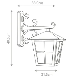 Sklep Kaja Elegancki kinkiet naścienny, IP43 BL52M-BLACK z serii CANTERBURY* Kinkiety Ogrodowe