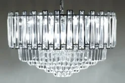 Sklep Kaja Elegancki, żyrandol do salonu K-8179 | Kaja Oświetlenie srebrny Flash Sale