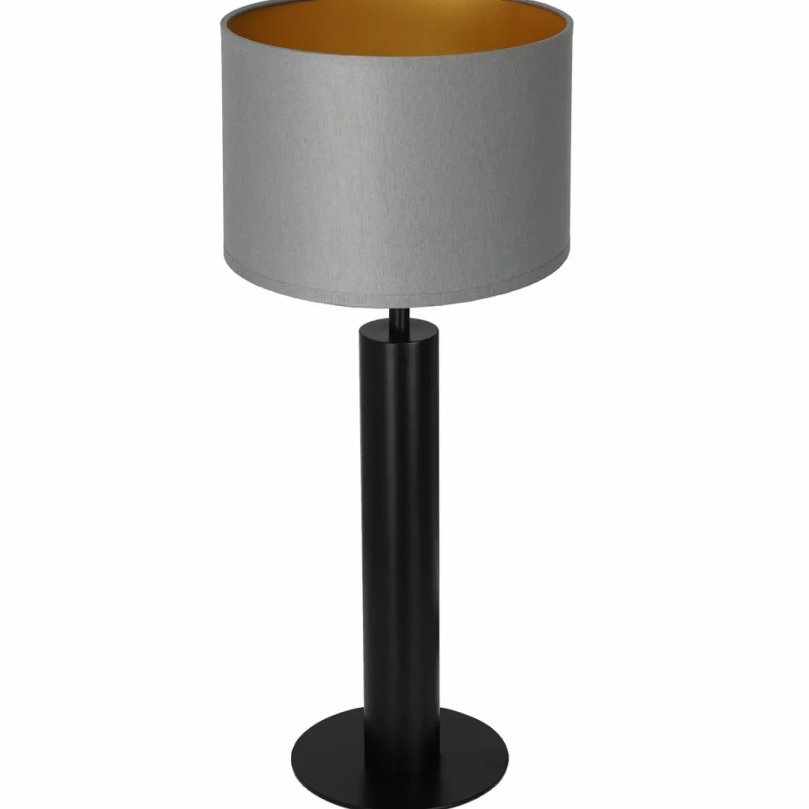 Sklep Kaja Estetyczna lampa nocna, szaro-złoty abażur LX 3665 z serii TABLE LAMPS* Lampki Stołowe Z Abażurem|Tradycyjne Lampki Stołowe