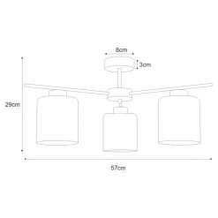Sklep Kaja Estetyczna lampa sufitowa z miodowymi kloszami K-5521 z serii AURELIA Flash Sale