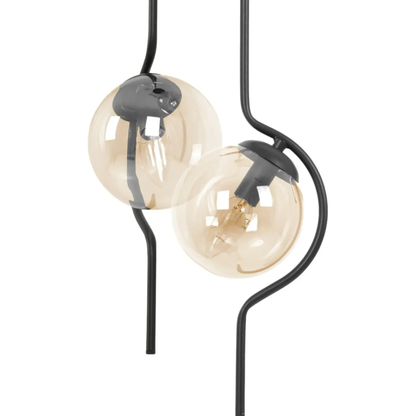 Sklep Kaja Estetyczna lampa wisząca, dwa miodowe klosze K-5337 z serii VELA Cheap