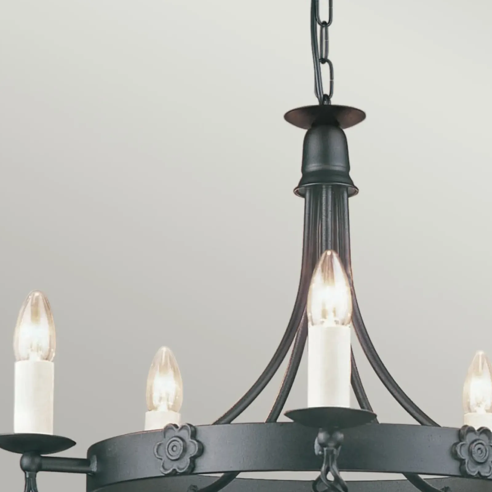 Sklep Kaja Estetyczna lampa wisząca na 5 żarówek BY5-BLACK z serii BELFRY* Randole Tradycyjne