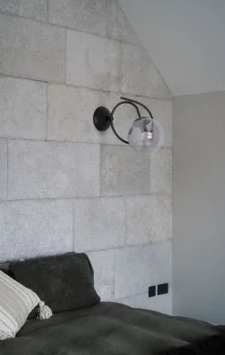 Sklep Kaja Estetyczny kinkiet ścienny z grafitowym kloszem K-5118 z serii RUBI* Kinkiety Tradycyjne|Kinkiety Ze Szklanym Kloszem