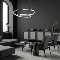 Sklep Kaja Fantazyjna, srebrna lampa wisząca LED ML7949 LUCERO | Kaja Oświetlenie Best