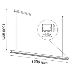 Sklep Kaja Funkcjonalna lampa wisząca LED 150cm 4000K ANT 1854 HIATE | Kaja Flash Sale