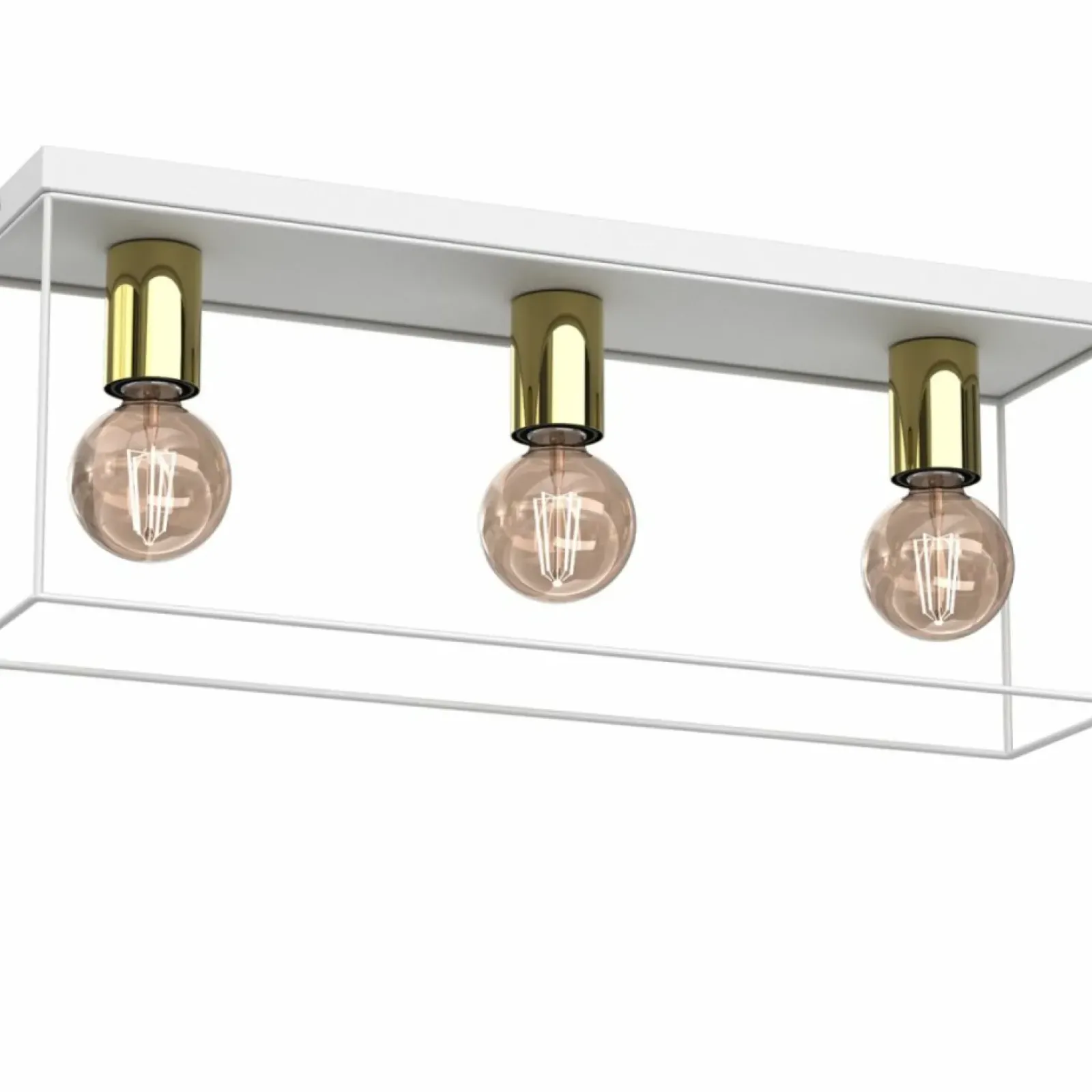 Sklep Kaja Geometryczna, biało-złota lampa sufitowa LX 4358 HOMEN | Kaja Online