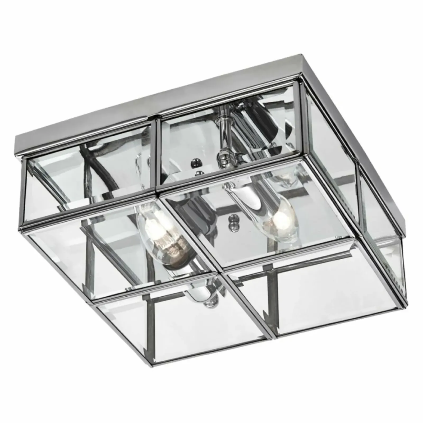Sklep Kaja Geometryczna, chromowana lampa sufitowa LP-2323/2C MONZA | Kaja Best