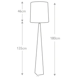 Sklep Kaja Geometryczna lampa podłogowa ASCENT-FL-PN-BK z serii ASCENT* Lampy Podłogowe Z Abażurem|Tradycyjne Lampy Podłogowe