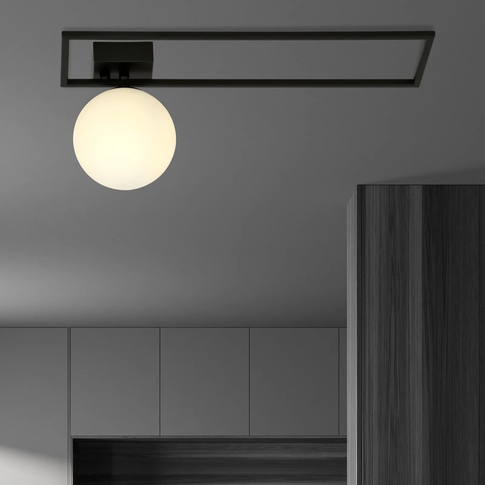 Sklep Kaja Geometryczna lampa sufitowa z białym kloszem 1130/1B IMAGO | Kaja* Plafony Nowoczesne
