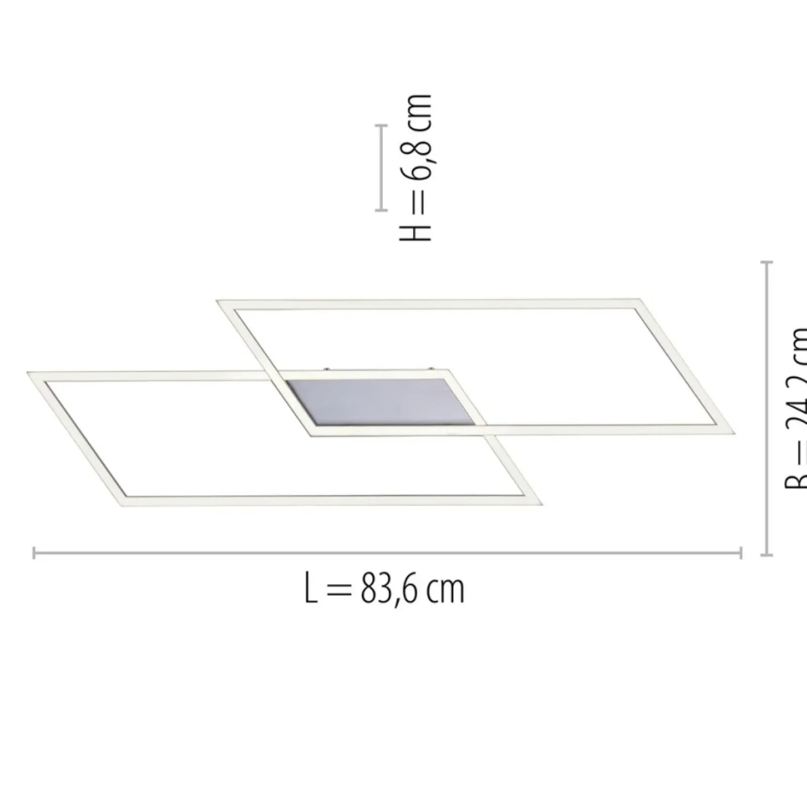 Sklep Kaja Geometryczna lampa sufitowa LED 8193-55 z serii INIGO | Kaja szary Online