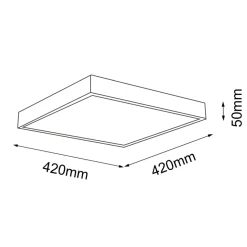 Sklep Kaja Geometryczna lampa sufitowa LED 42x42cm 3000K ANT 1151 NOMI | Kaja* Plafony Nowoczesne|Lampy Led