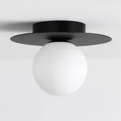 Sklep Kaja Geometryczna lampa sufitowa, czarno-biały plafon K-5437 z serii ROBIN* Plafony Klasyczne|Plafony