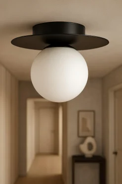 Sklep Kaja Geometryczna lampa sufitowa, czarno-biały plafon K-5437 z serii ROBIN* Plafony Klasyczne|Plafony