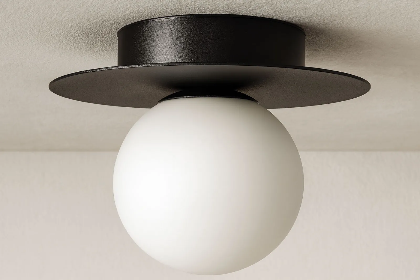 Sklep Kaja Geometryczna lampa sufitowa, czarno-biały plafon K-5437 z serii ROBIN* Plafony Klasyczne|Plafony