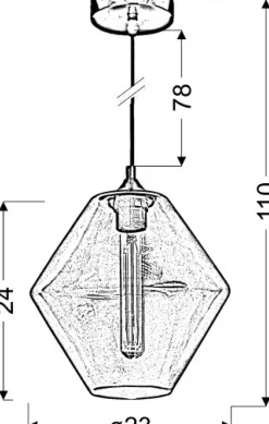 Sklep Kaja Geometryczna lampa wisząca z żarówką 31-36353 BREMEN | Kaja zielony Clearance