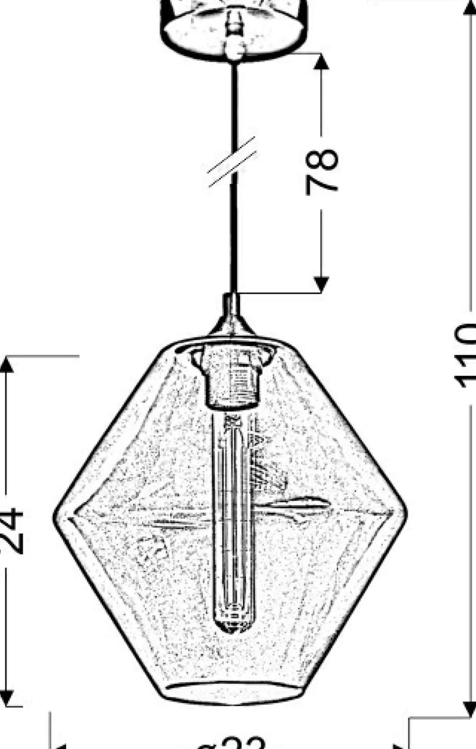 Sklep Kaja Geometryczna lampa wisząca z żarówką 31-36353 BREMEN | Kaja zielony Clearance