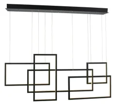 Sklep Kaja Geometryczna lampa wisząca do jadalni loft AZ2850 QUADRATUS | Kaja czarny Best