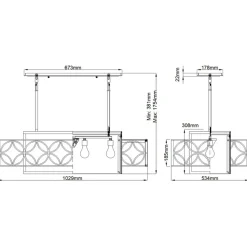 Sklep Kaja Geometryczna lampa wisząca z obręczą FE-REMY-P-A z serii REMY Fashion