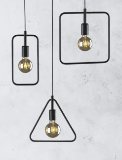 Sklep Kaja Geometryczna lampa wisząca do jadalni K-3830 GEO | Kaja Oświetlenie czarny Sale