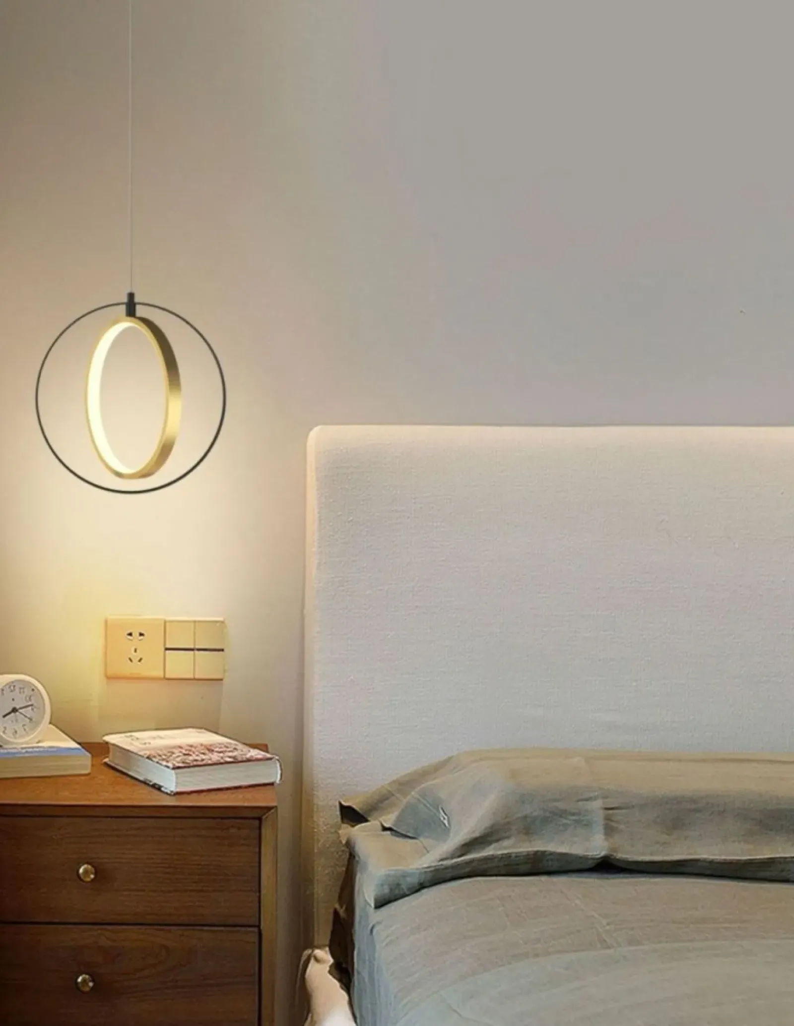 Sklep Kaja Geometryczna lampa wisząca LED do sypialni WF 6134-0110 VALLA | Kaja Clearance