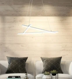 Sklep Kaja Geometryczna, ledowa lampa wisząca A0020-330 ANDROS | Kaja Oświetlenie srebrny Shop