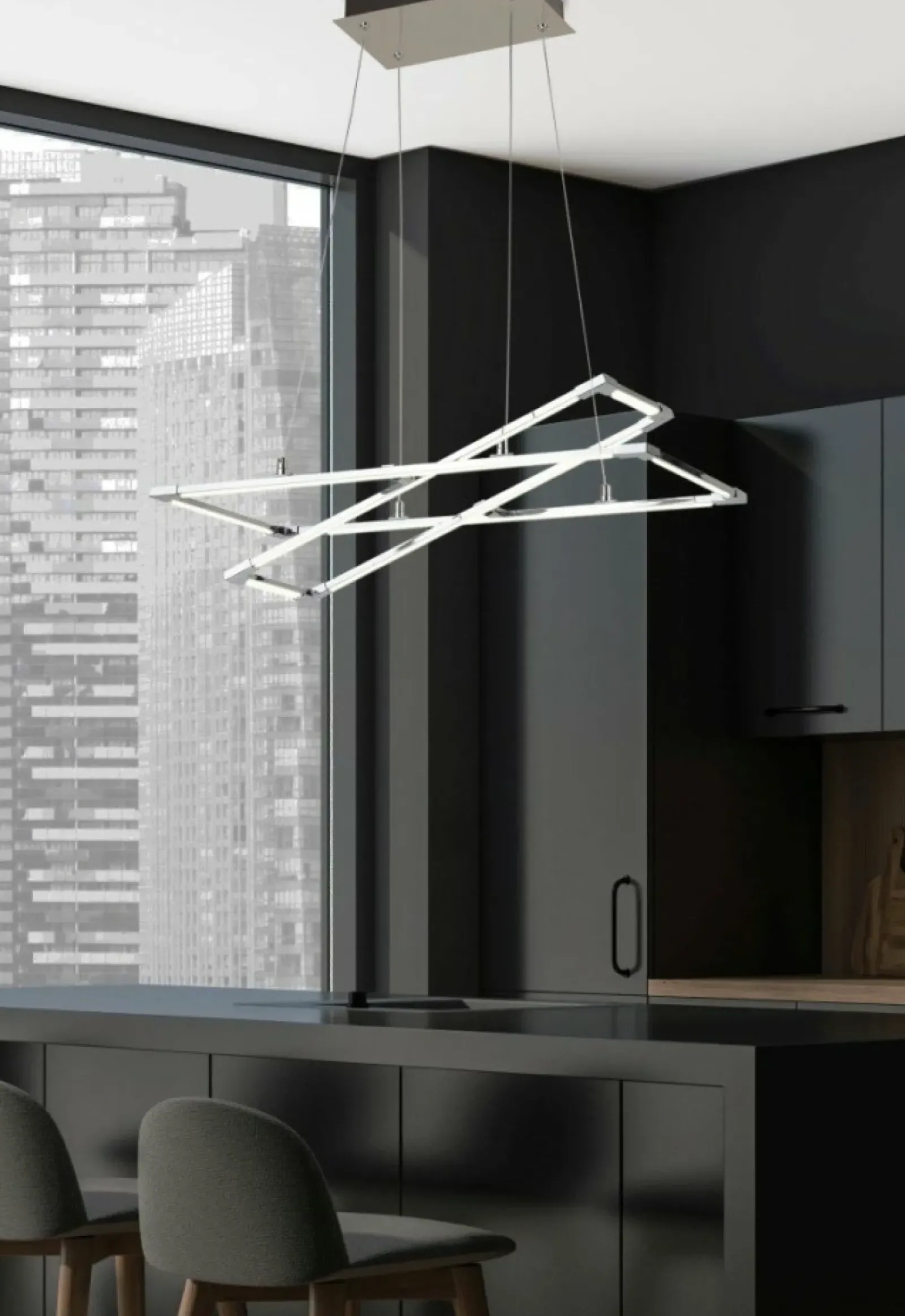 Sklep Kaja Geometryczna, ledowa lampa wisząca A0033-320 KSEROS | Kaja Oświetlenie Store
