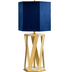Sklep Kaja Geometryczna, złota lampa stołowa APOLLO-TL z serii APOLLO* Lampki Stołowe Z Abażurem|Tradycyjne Lampki Stołowe