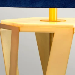 Sklep Kaja Geometryczna, złota lampa stołowa APOLLO-TL z serii APOLLO* Lampki Stołowe Z Abażurem|Tradycyjne Lampki Stołowe