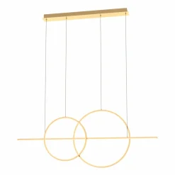 Sklep Kaja Geometryczna, złota, ledowa lampa wisząca MD7358-2A-3GT CHOLET | Kaja Outlet