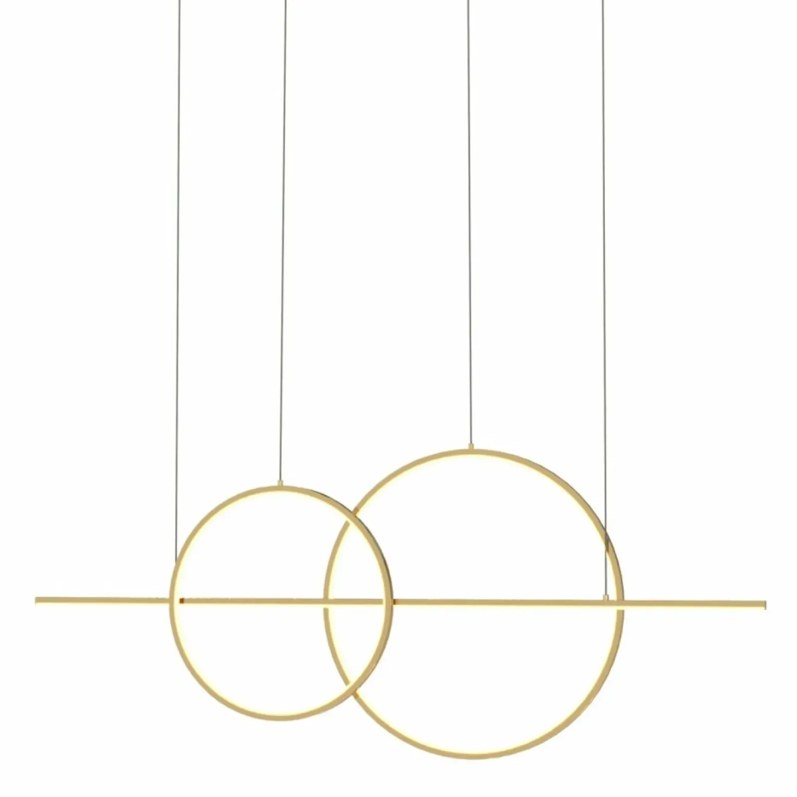 Sklep Kaja Geometryczna, złota, ledowa lampa wisząca MD7358-2A-3GT CHOLET | Kaja Outlet